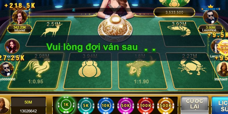 Tính tiến trong game Bầu Cua Tôm Cá 123B